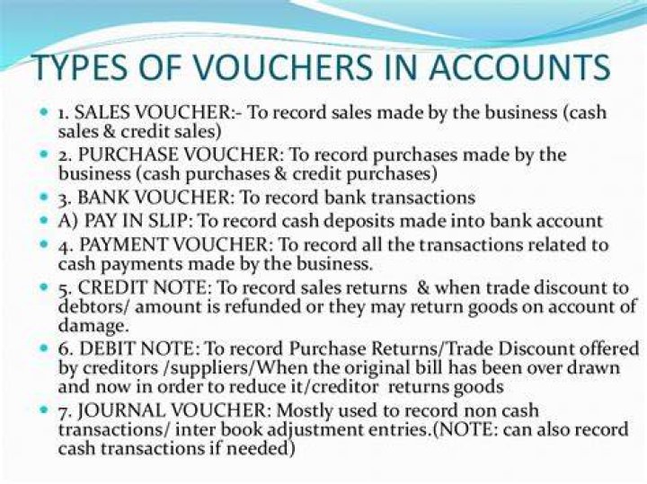 What are the various types of vouchers?