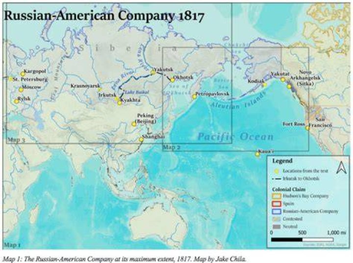 Who established the Russian-American Company in 1790?