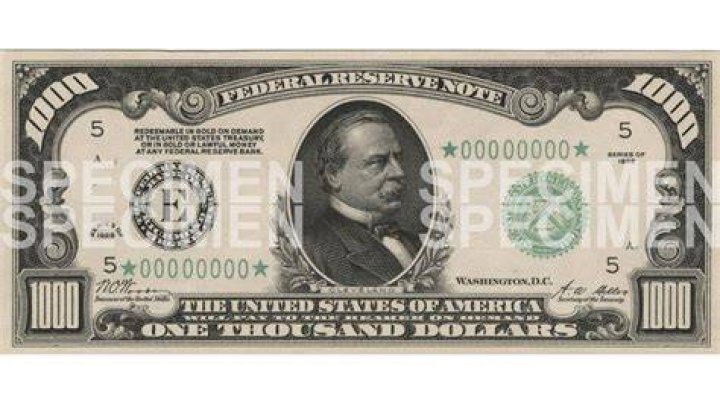 Who is on the $1000 000 dollar bill?